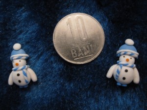 accesorii de iarna-cercei-de-iarna-omuleti-de-zapada-caciulita-mica-bleu
